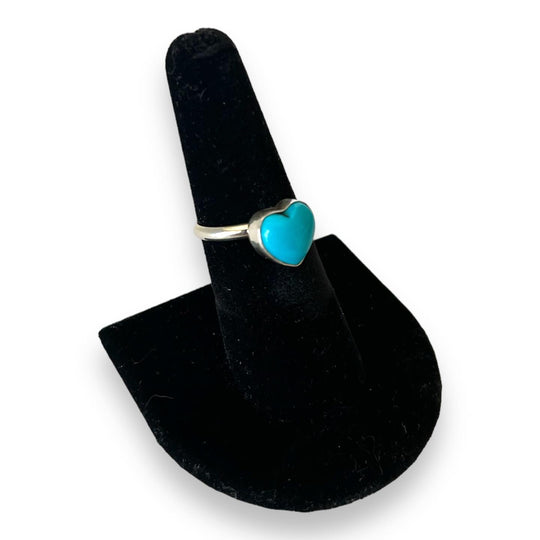 Tiffanni Parkhurst Kingman Turquoise Heart Ring Size 7